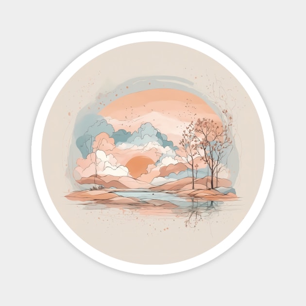 Boho Landscape Magnet by ginkelmier